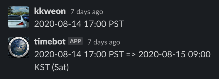 캘리포니아/한국 시간 변환해주는 timebot