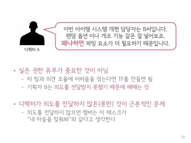 디렉터의 의도